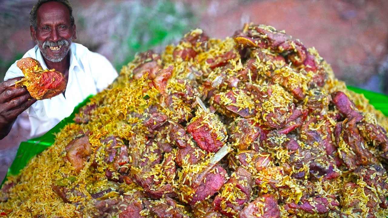 PESHAWARI CHAWAL | BIG PIECES BIRYANI | GOLDEN PULAO RECIPE | Village grandpa style |