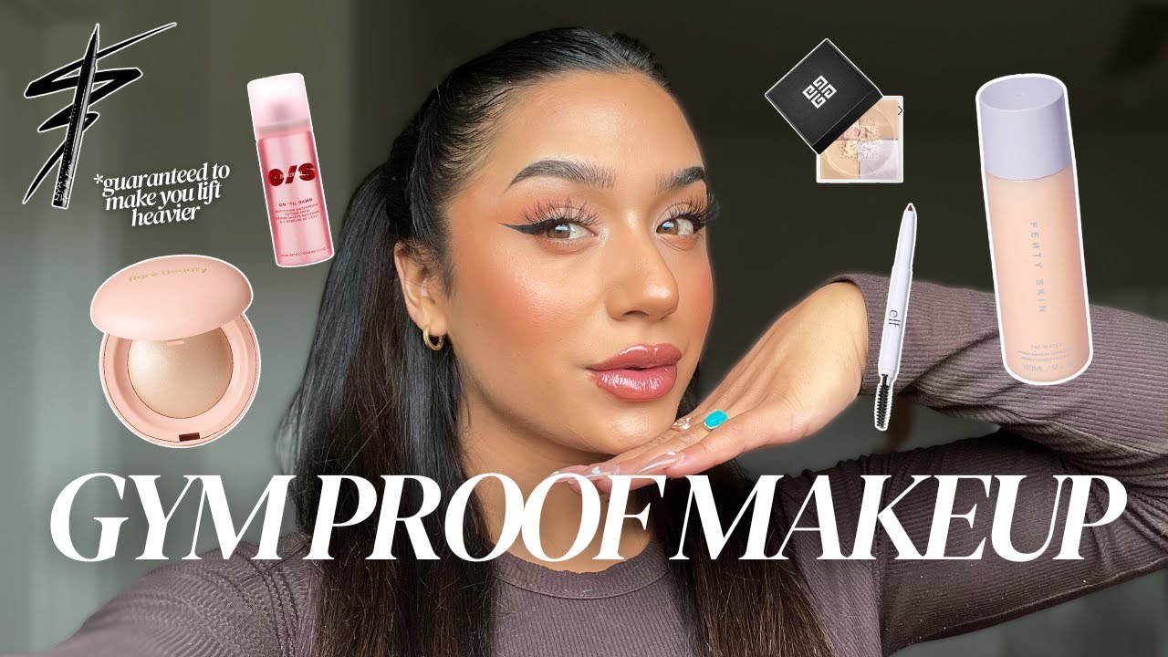 мой ритуал макияжа для девушек в спортзале с защитой от пота | grwm