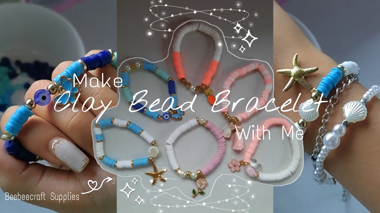 Make Clay Bead Bracelet With Me: BEEBEECRAFT SUPPLIES 🎀| Cozy & Chill Bracelet Making ✨