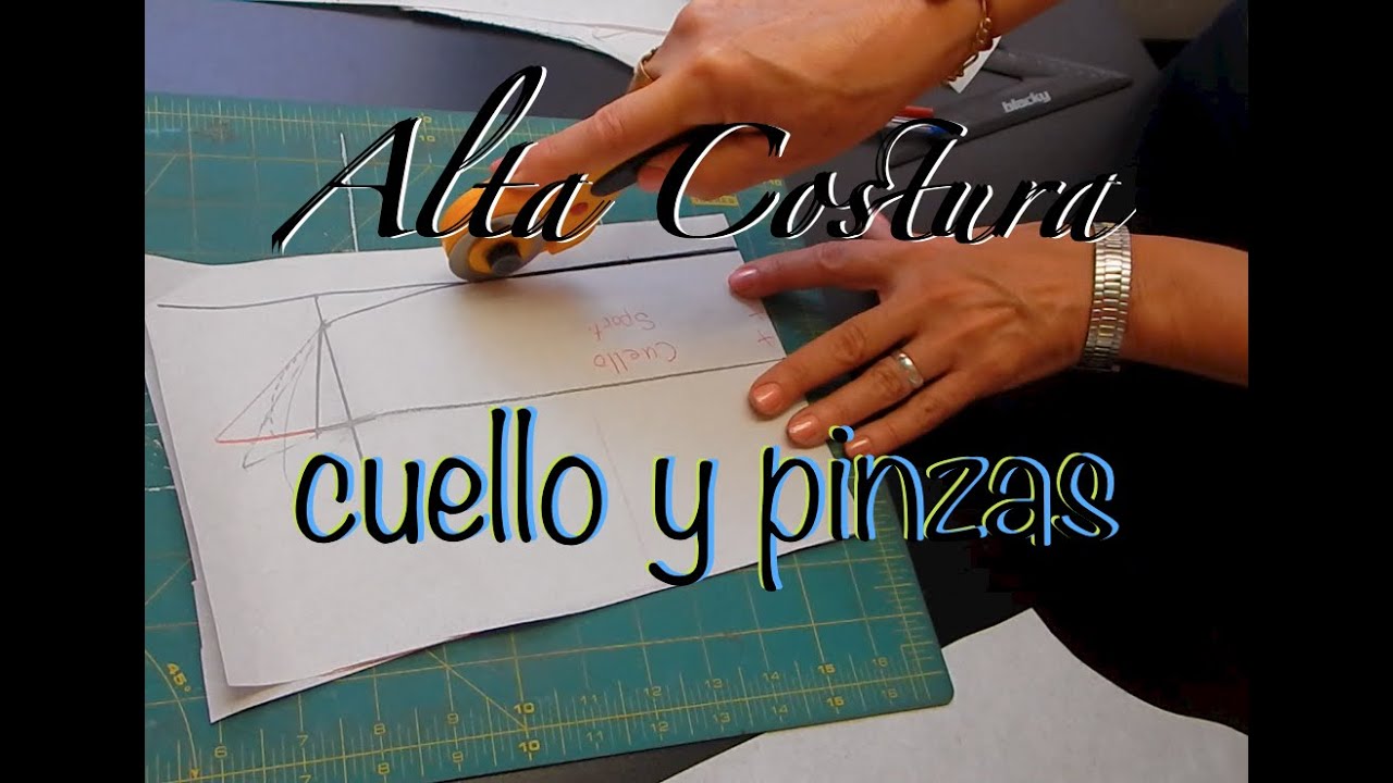 Alta Costura Clase 50C, Cortar trazos vistas cuello Blusa con pinzas