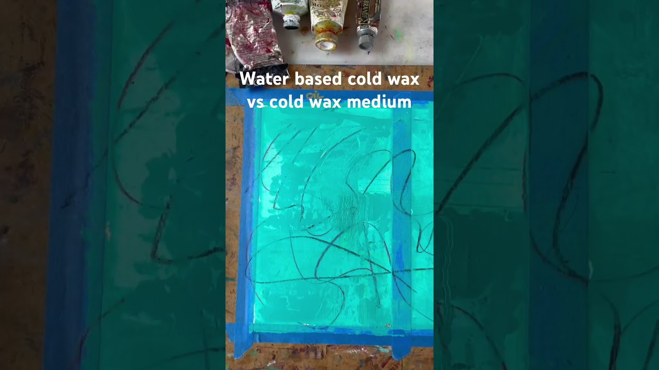 Exploring  the difference between water-based coldwax & acrylics and cold wax medium & oils 