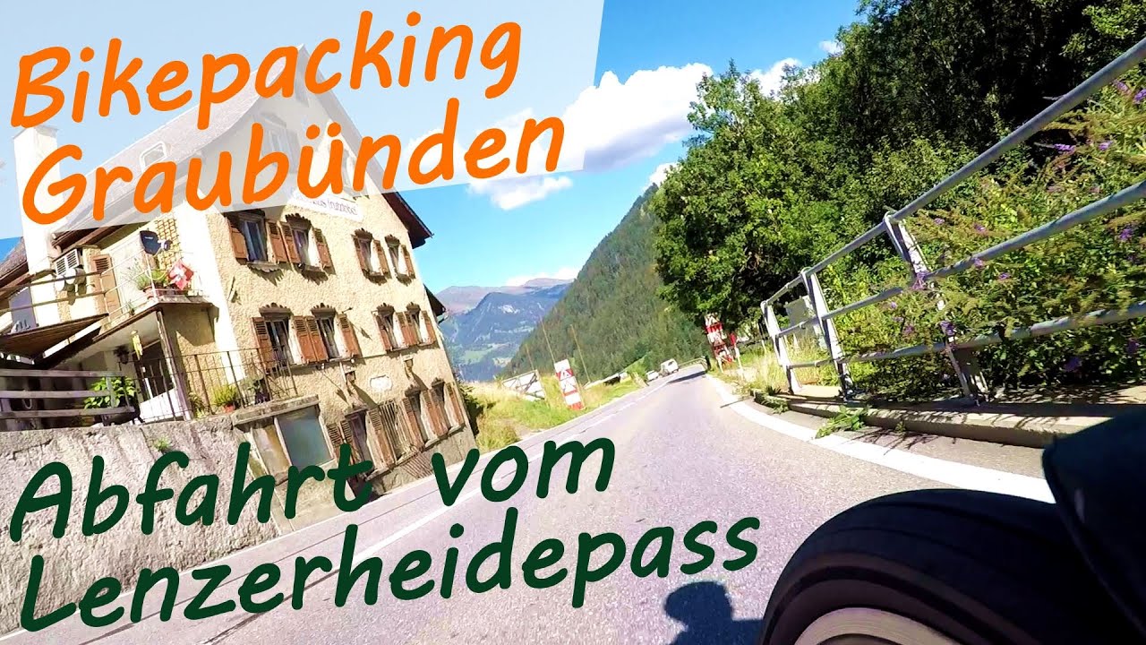 Bikepacking Abfahrt Lenzerheidepass