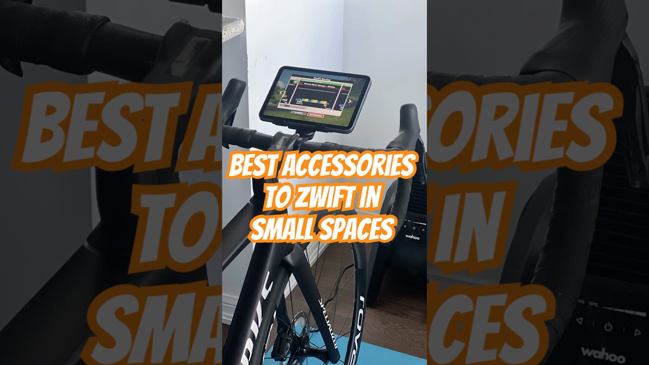 Best accessories to Zwift in small spaces. #zwift #training #cycling #ipadmini  #bicycle #ciclismo