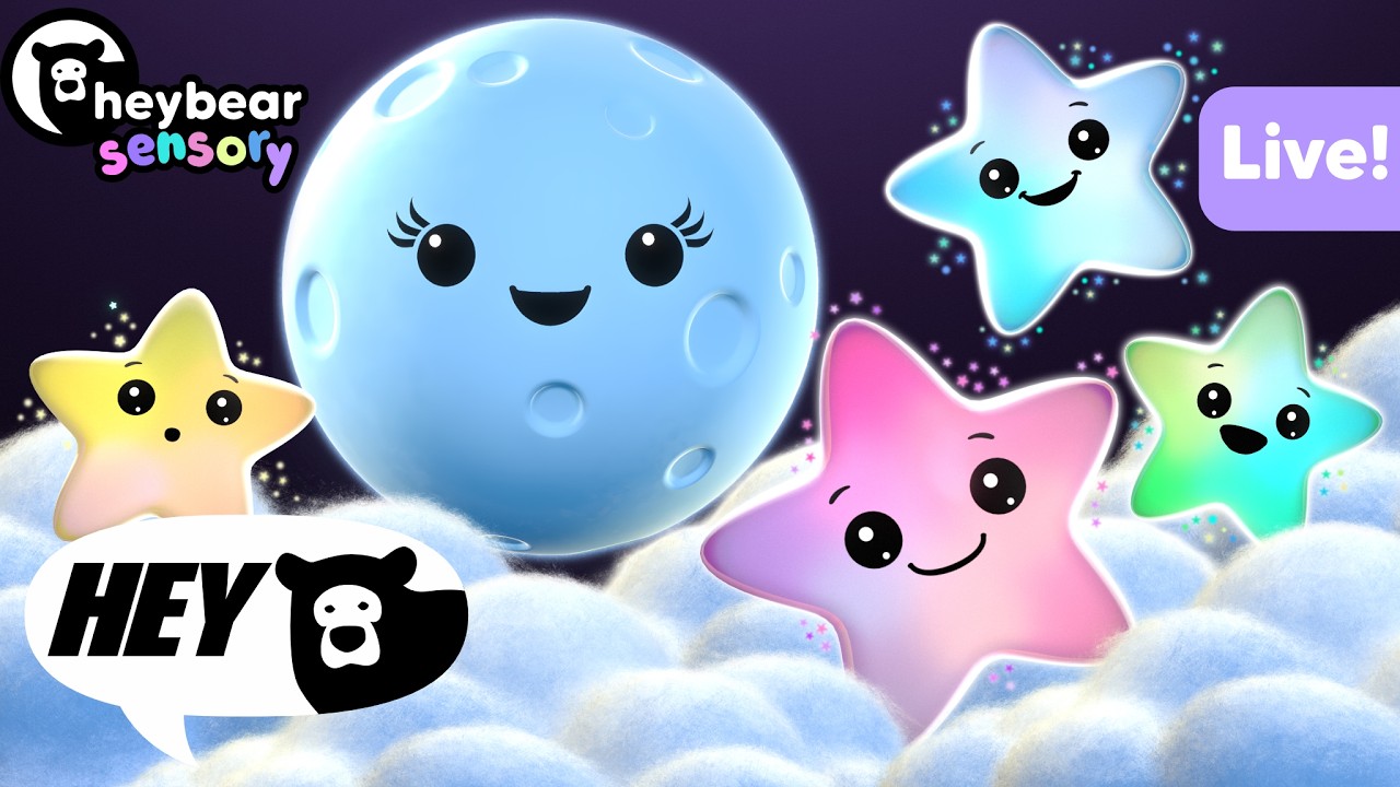 Hey Bear Sensory - Mindful Moon and Sleepy Stars Live Stream!