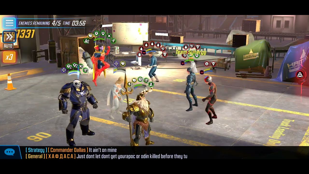 Marvel Strike Force Arena Gameplay 33 (No Professor X needed) 7m Punch-up