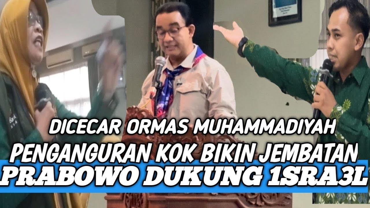 Anies di cecar‼️Prabowo dukung isra3l Posisi anda dimana pak anies? Penganguran bangun jembatan