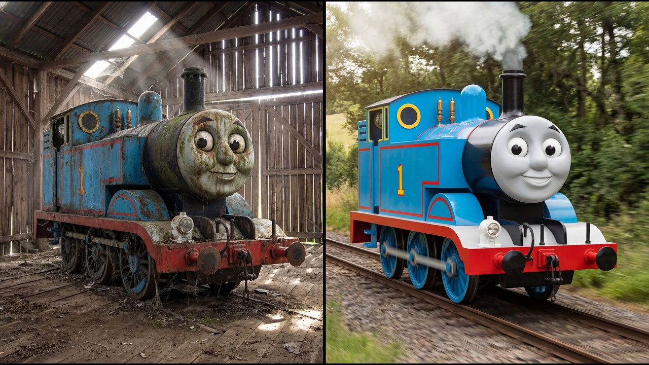 I Didn’t Expect to Find This in the Barn… Restoring Process ASMR a Lost Thomas the Tank Engine.