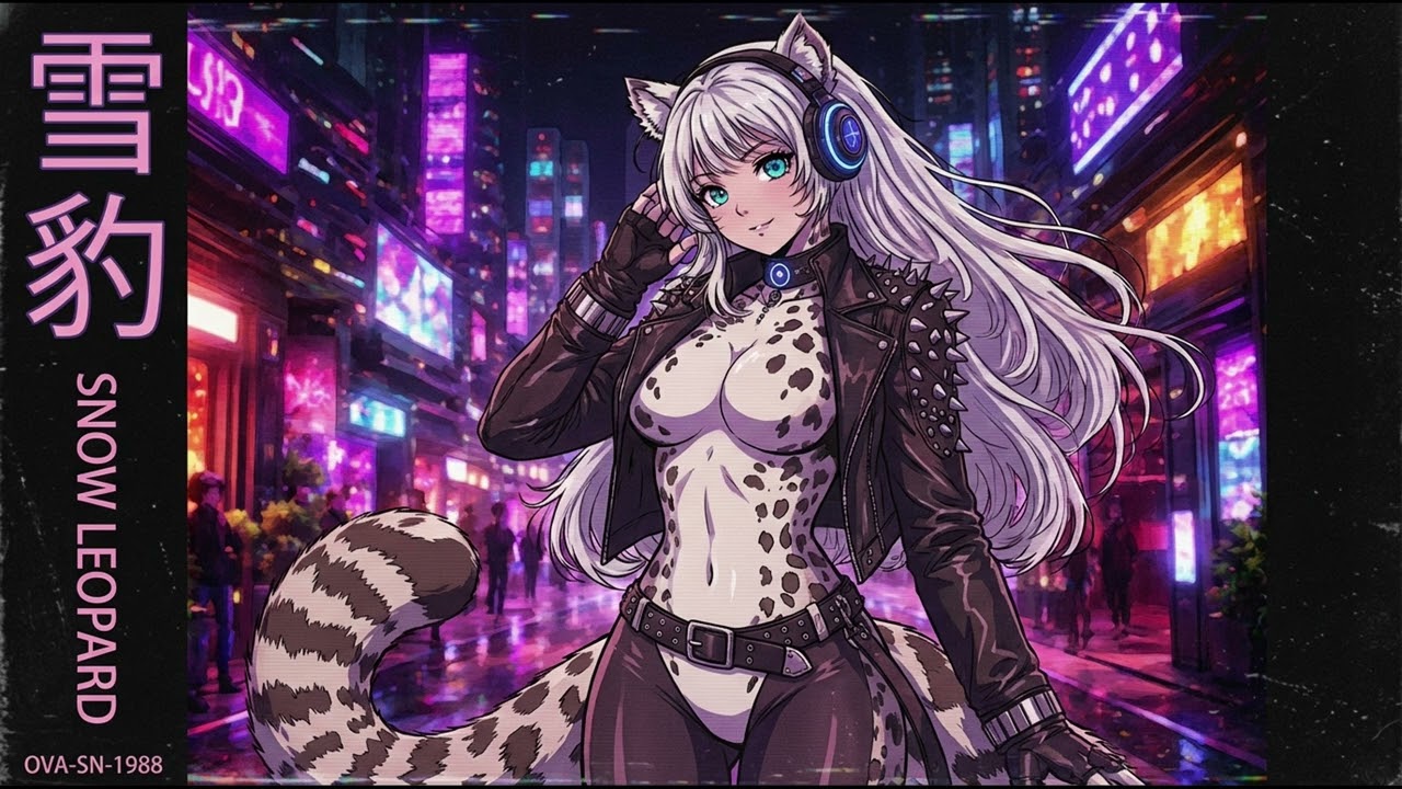 Synthwave Cyberpunk Mix | Darksynth for Focus & Coding | Snow Leopard (2588 七月- ネ)