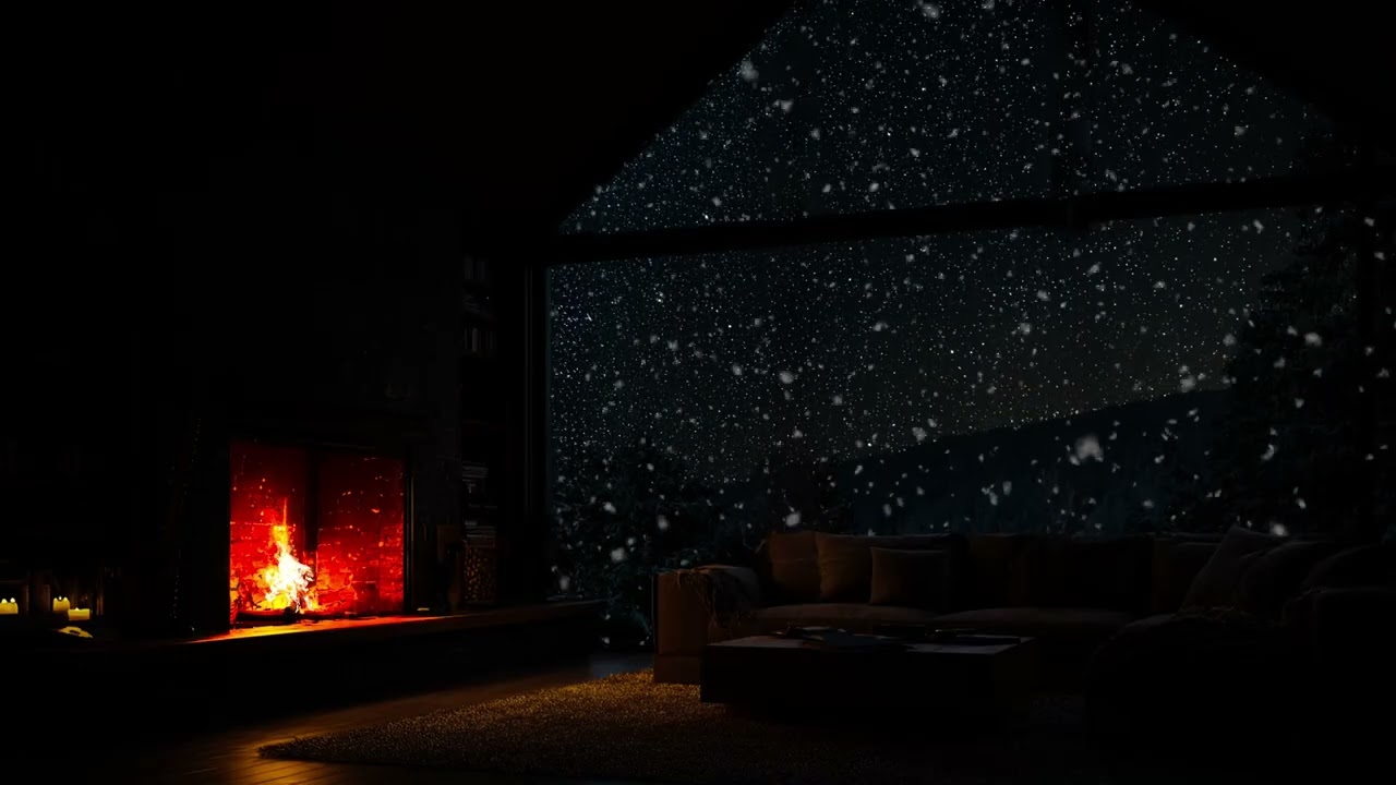 No Ads-❄️🔥 Hobbit Cabin in Snowy Forest | Crackling Fireplace & Winter Ambience for Restful Sleep
