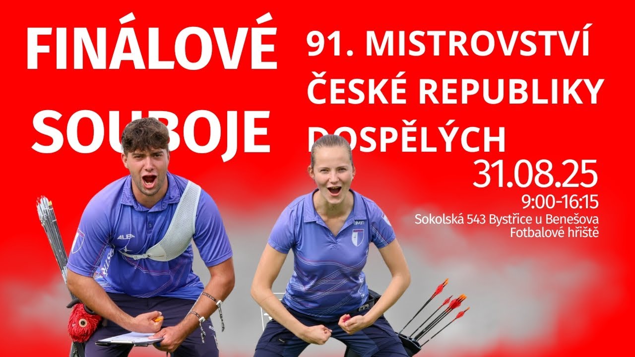 91. mistrovství ČR dospělých v terčové lukostřelbě, Bystřice 2025