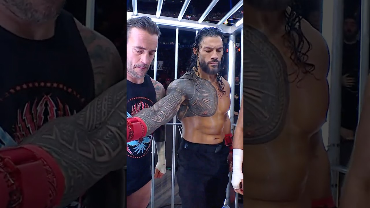 Roman Reigns wasn&rsquo;t having it with CM Punk&hellip; 👀 #SurvivorSeries #WarGames