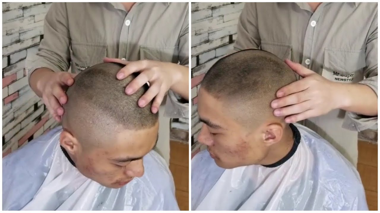 乡村男孩剃完马蹄顶，变得很帅 1