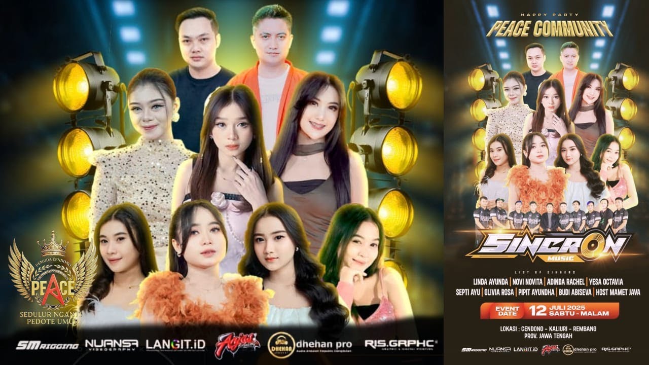 Live Streaming Sincron Music  Happy Party  PEACE COMMUNITY  Wong Cendono