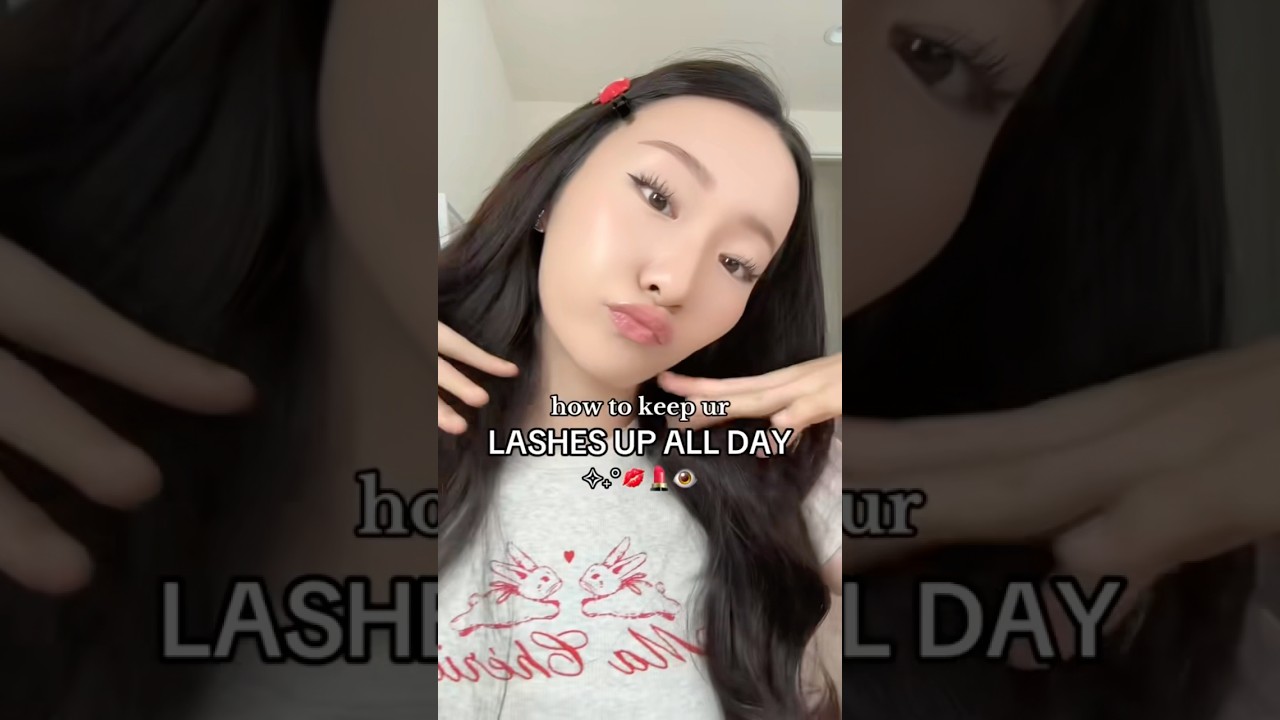 HOW I KEEP MY LASHES UP ALL DAY !! 👁️ #lashes #lashgrowth #lashtips #eyelashes #glowuptips #glowup
