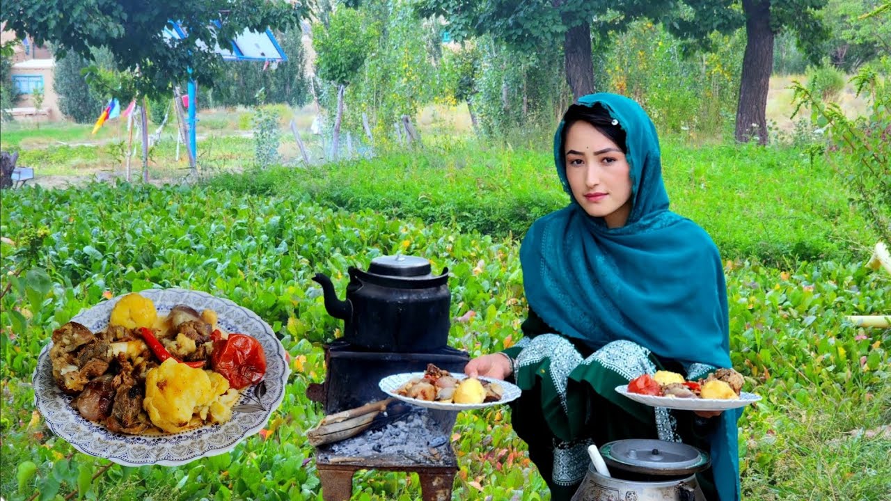 Cooking Rosh in the middle of rainy fields and village floods🌾⛈️⛈️⛈️