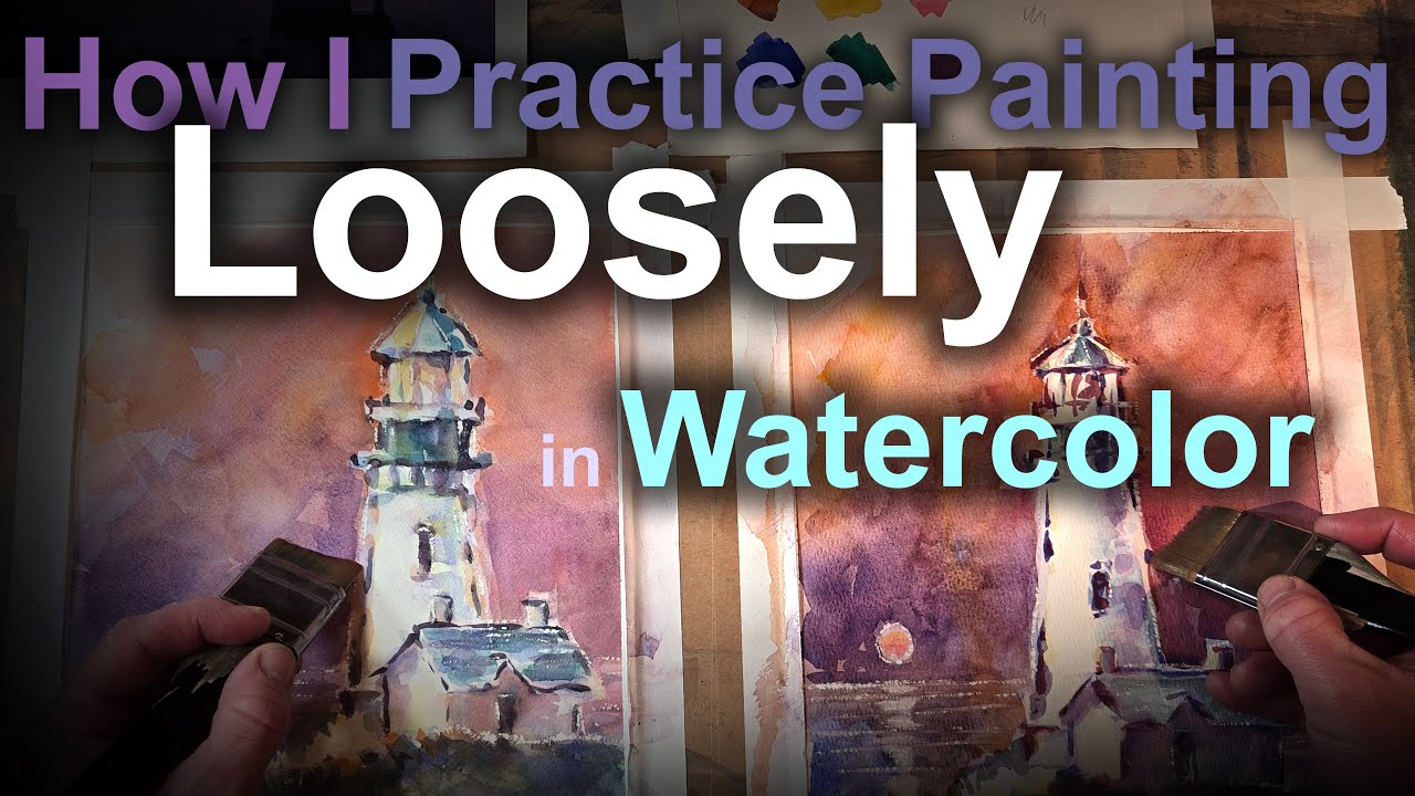 How I Paint Loosely in Watercolor. 4 Tips in How to Paint Loose Watercolor Paintings.