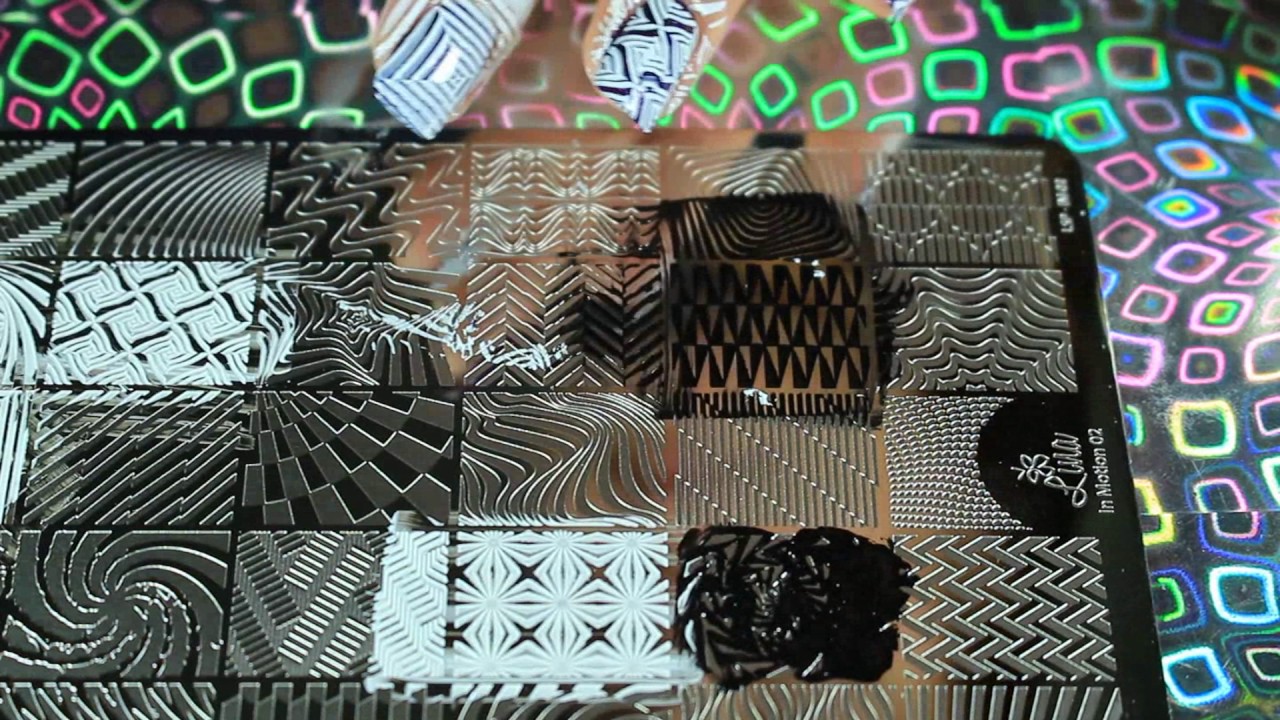 Lina Nail Stamping Plates - Nail swatches