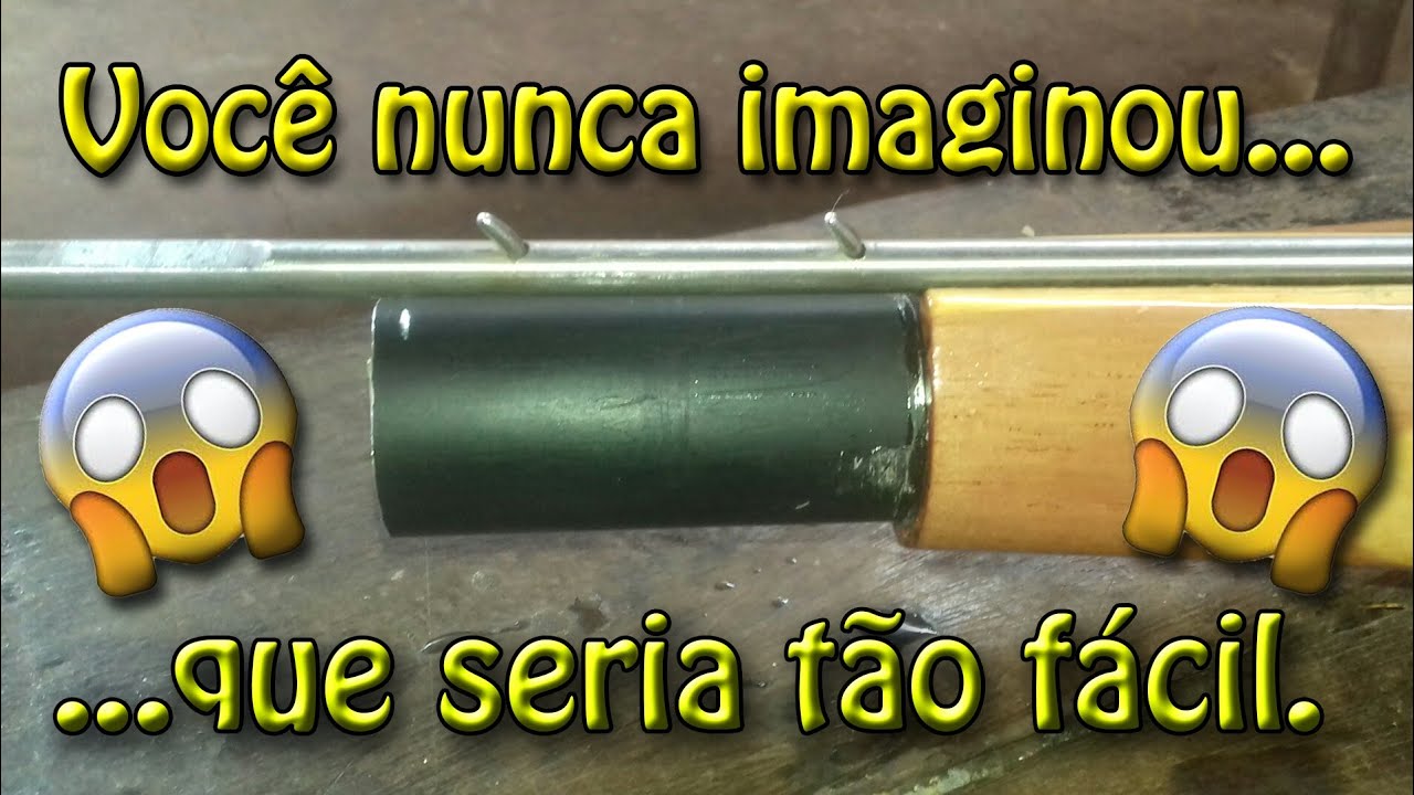 Como fazer cano de madeira com encaixe de alumínio pra arbalete (Caça Sub na Amazônia 2020)