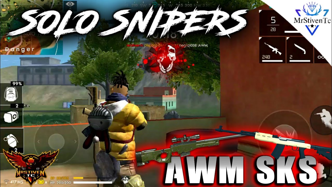 PARTIDA SUPER ÉPICA (SOLO A SNIPERS) ●FREE FIRE●
