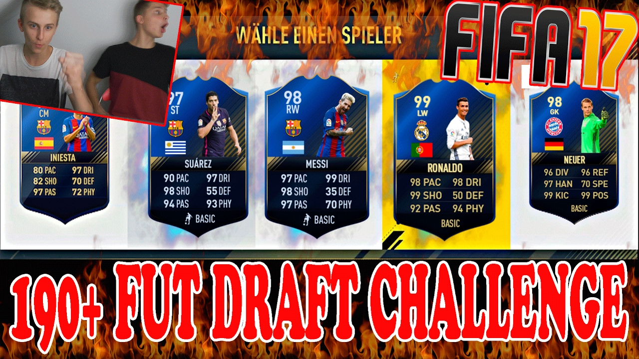 190+ RATED TOTY FUT DRAFT CHALLENGE!⚽💪⚽ - MEIN BESTES TEAM EVER!! - FIFA 17 ULTIMATE TEAM (DEUTSCH)