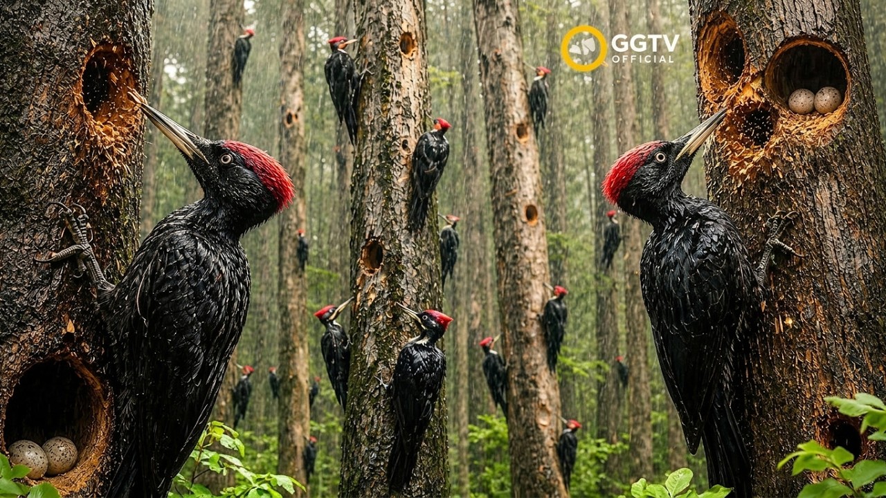Black Woodpecker: 100 Days From Egg To Survivor | Wildlife Documentary