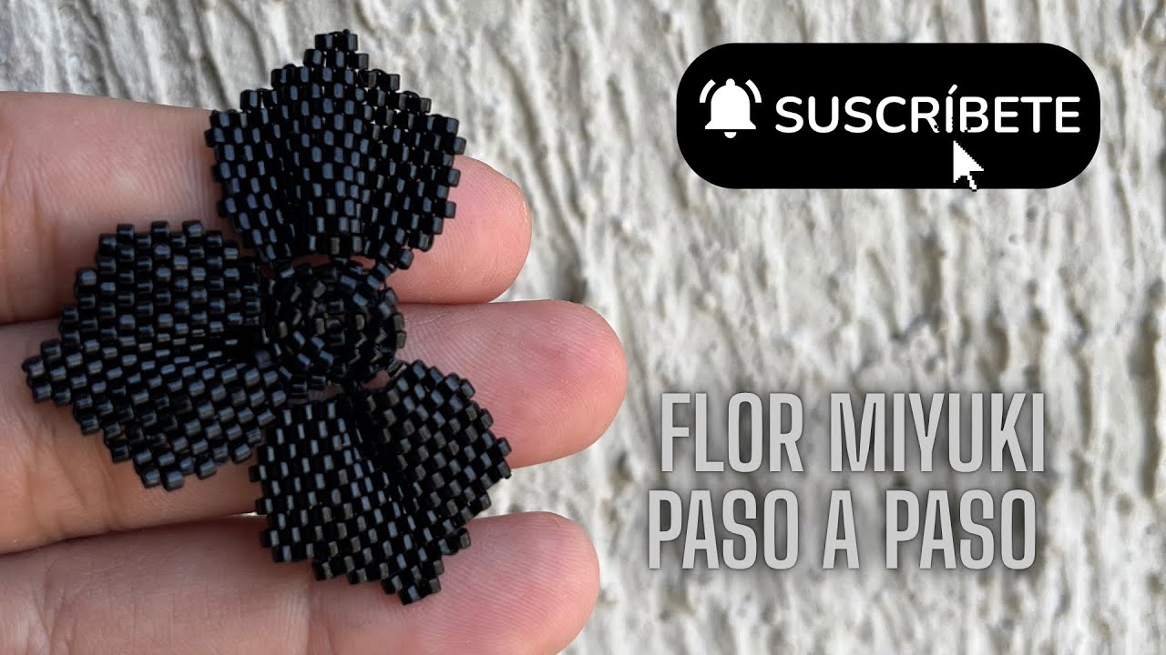 Flor miyuki paso a paso