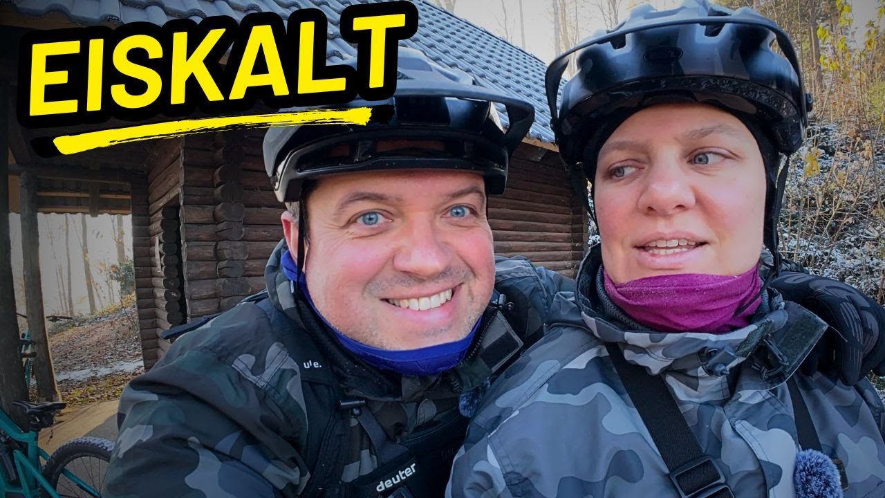 Eiskalt über die Trails. MTB Tour im Winter.