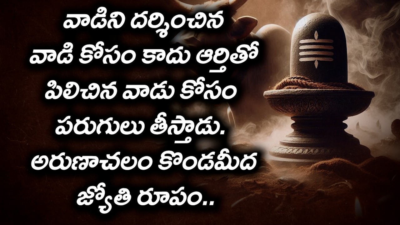 #వాడిని దర్శించిన వాడి కోసం కాదు ఆర్తితో పిలిచిన వాడు కోసం పరుగులు తీస్తాడు. అరుణాచలం కొండమీద జ్యోతి