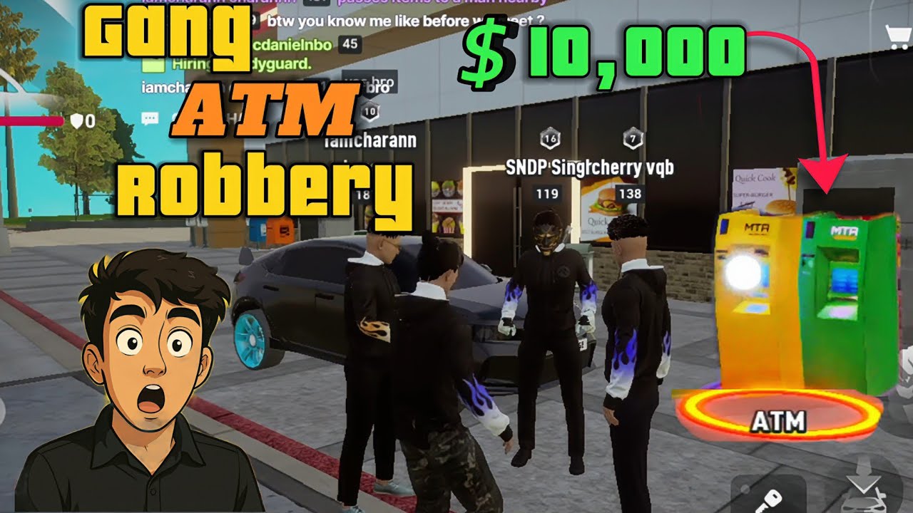 First Time Robbing a ATM  With Chitu Gang Members|| RP Grand Mobile
