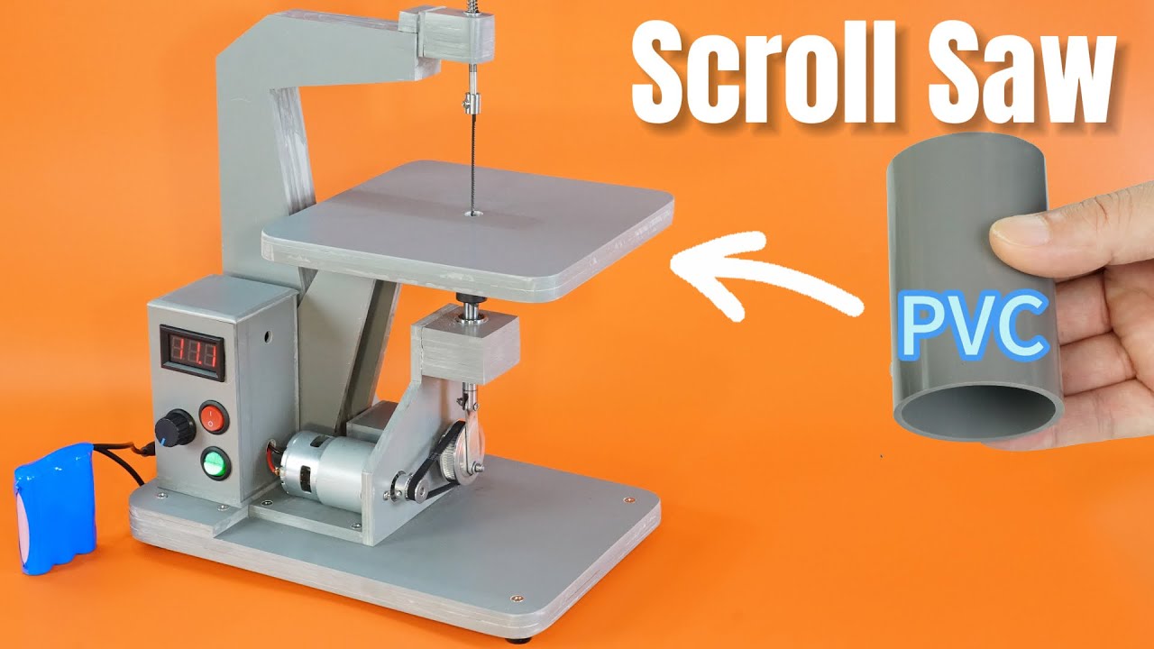 How To Make Scroll Saw From PVC | Homemade Tools | BillMingLabs