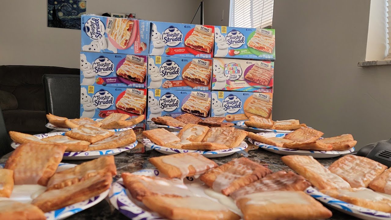Eating 50 Pillsbury Toaster Strudel (with icing)