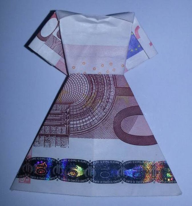 👗 Складное платье денег 👗 Складное платье денег 👗 Денежный подарок на свадьбу 👗