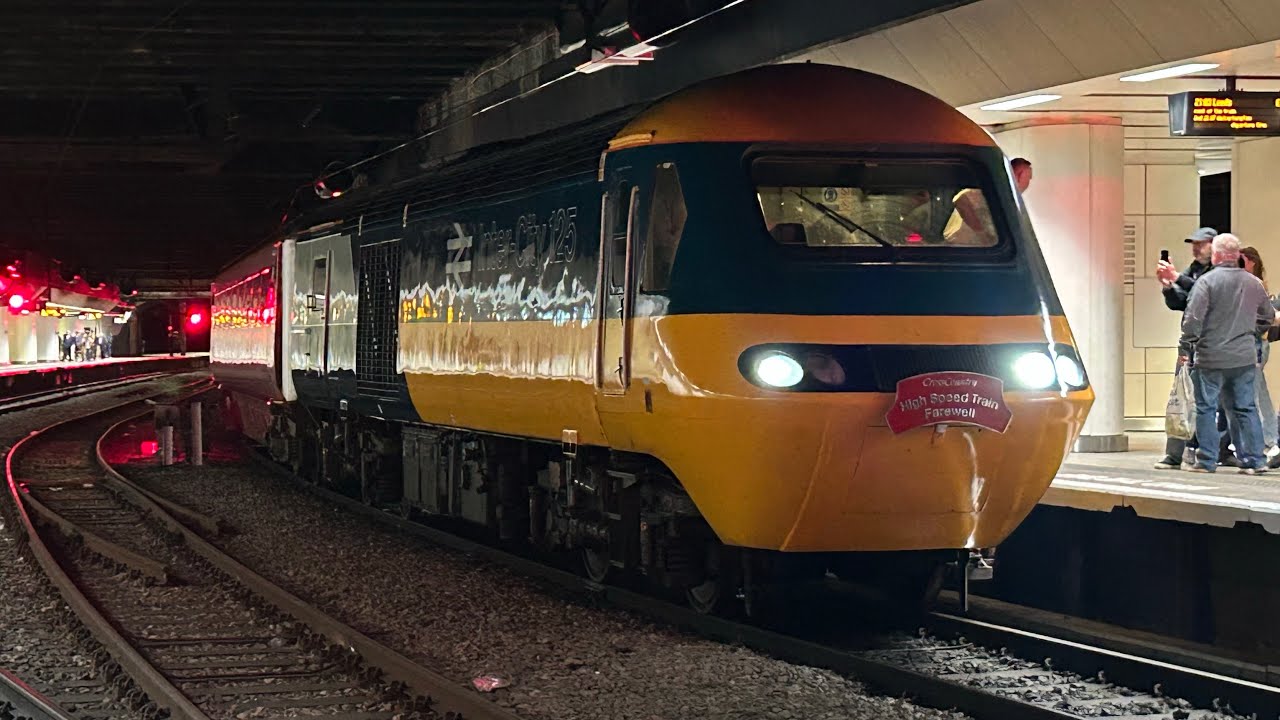 Last ever XC HST departs Birmingham New street station (43007 + XC02 + 43008) 18/9/23