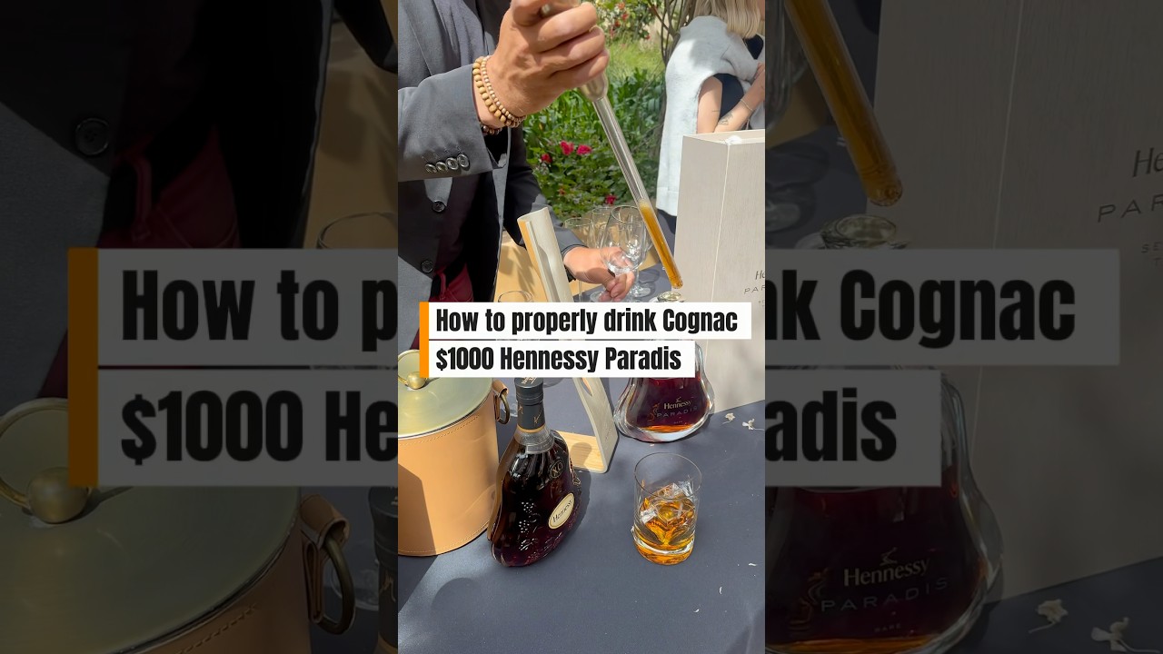 How to properly taste cognac : $1000 Hennessy 🥃 #hennessy #cognac #shorts #tastetest #cocktail