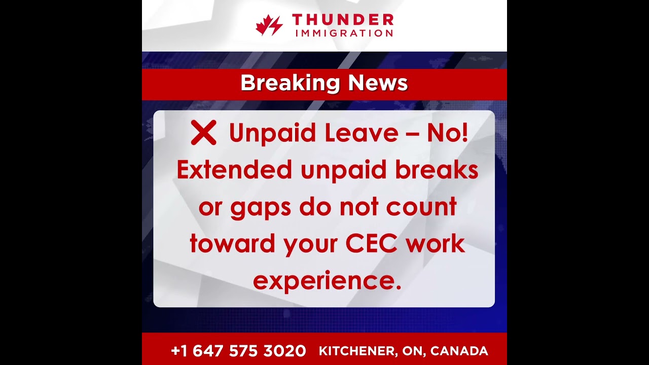 📢 Does Vacation Time Count Toward Canadian Experience Class (CEC) Work Experience? 🇨🇦