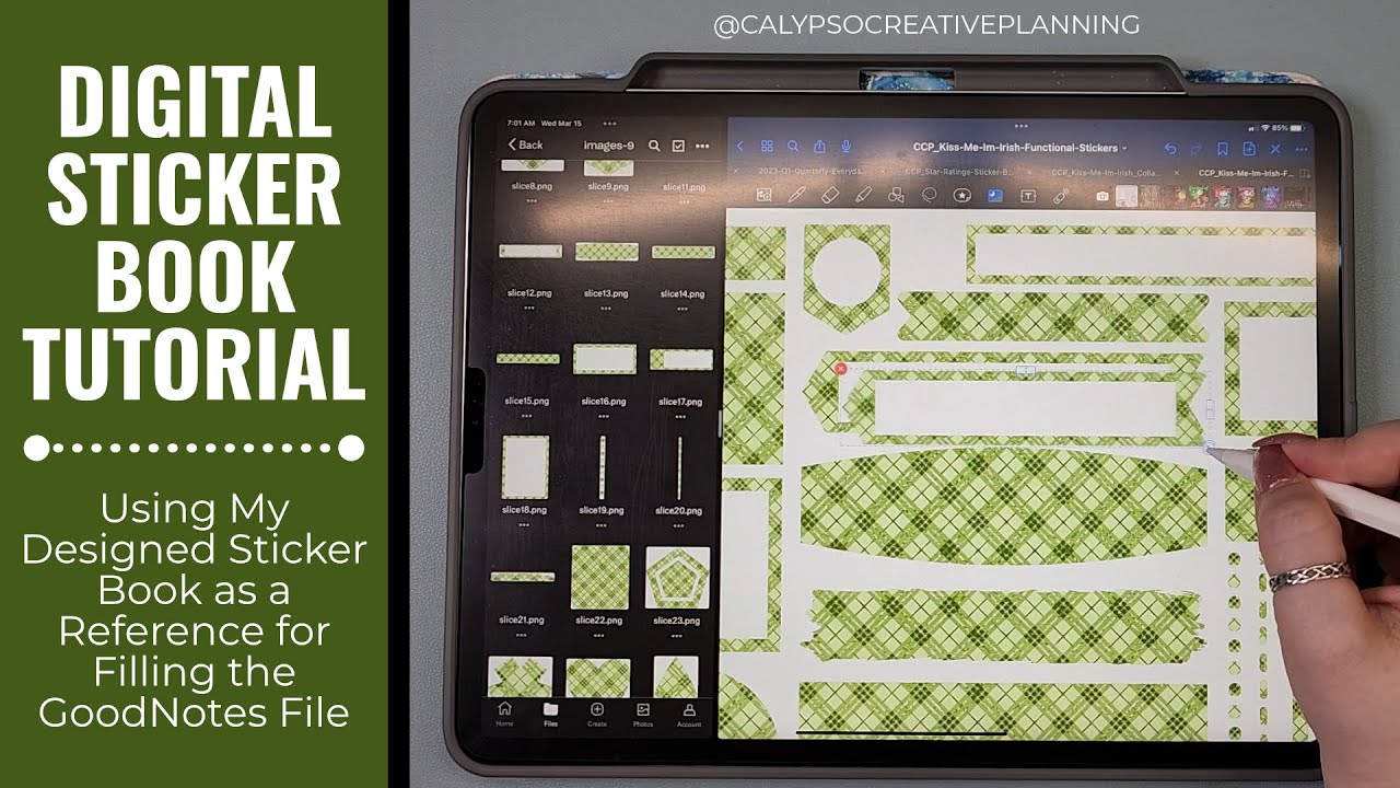 DIGITAL STICKER BOOK TUTORIAL // Designed Sticker Book as a Reference for GoodNotes File