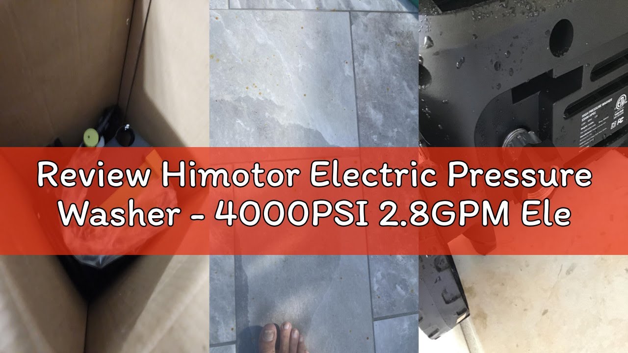 Review Himotor Electric Pressure Washer - 4000PSI 2.8GPM Electric Power Washer with 35ft Cord 26ft H