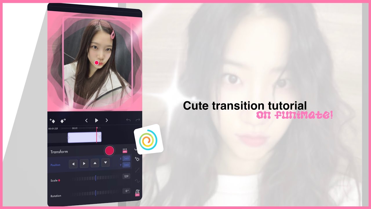 Cute transition tutorial on Funimate