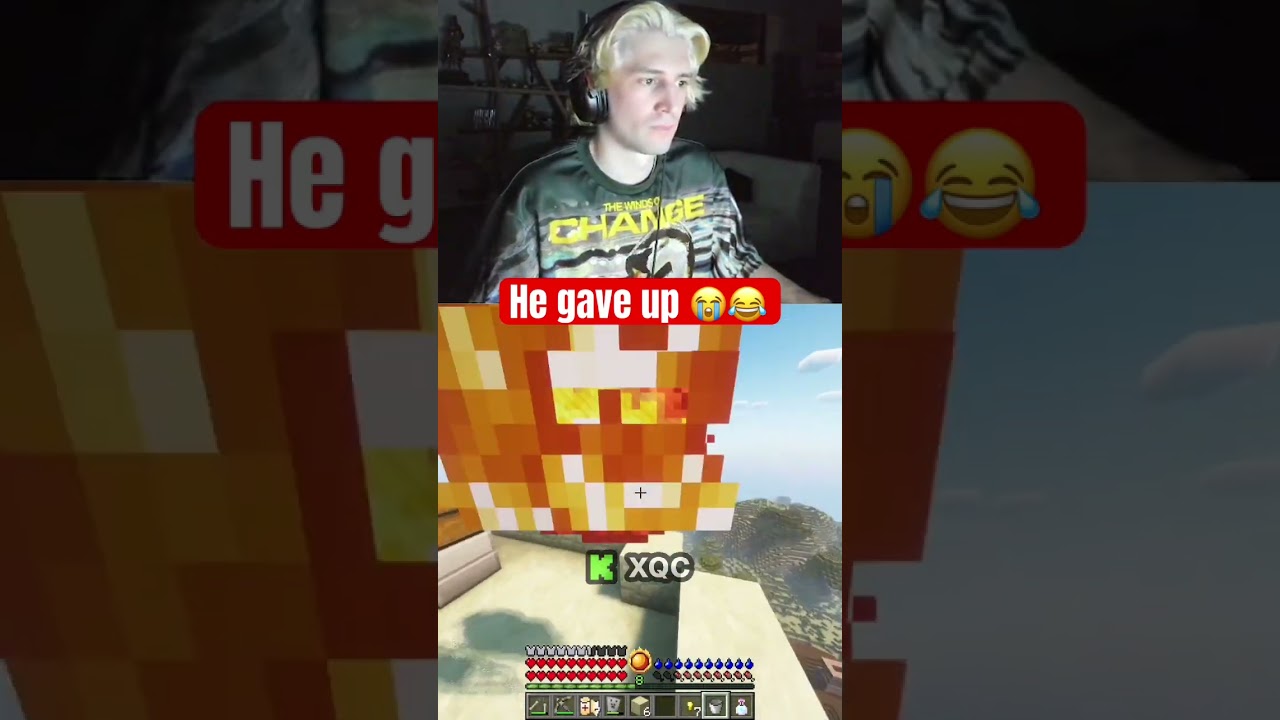 XQC just gave up #xqc #minecraft #hexxit