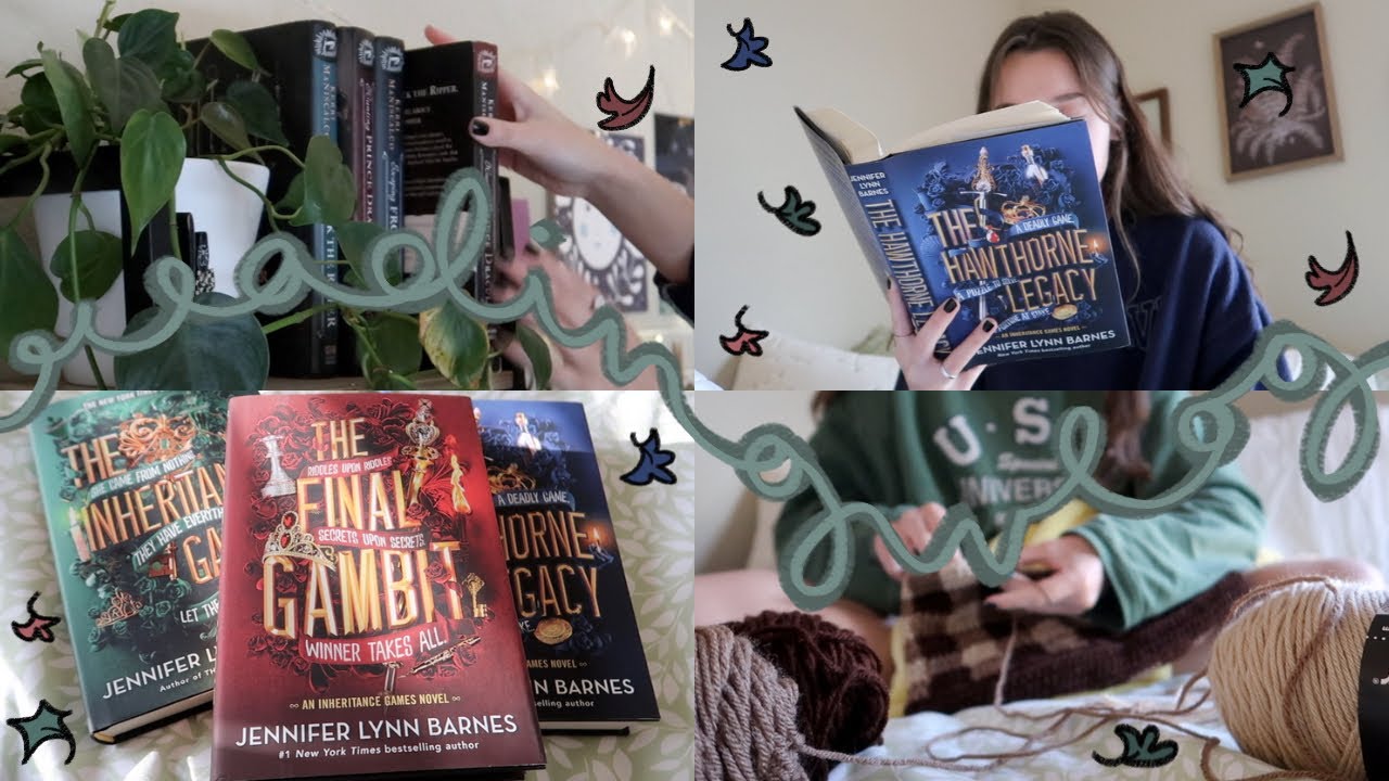 READING VLOG | a cozy weekend of reading the inheritance games series and exciting book mail!
