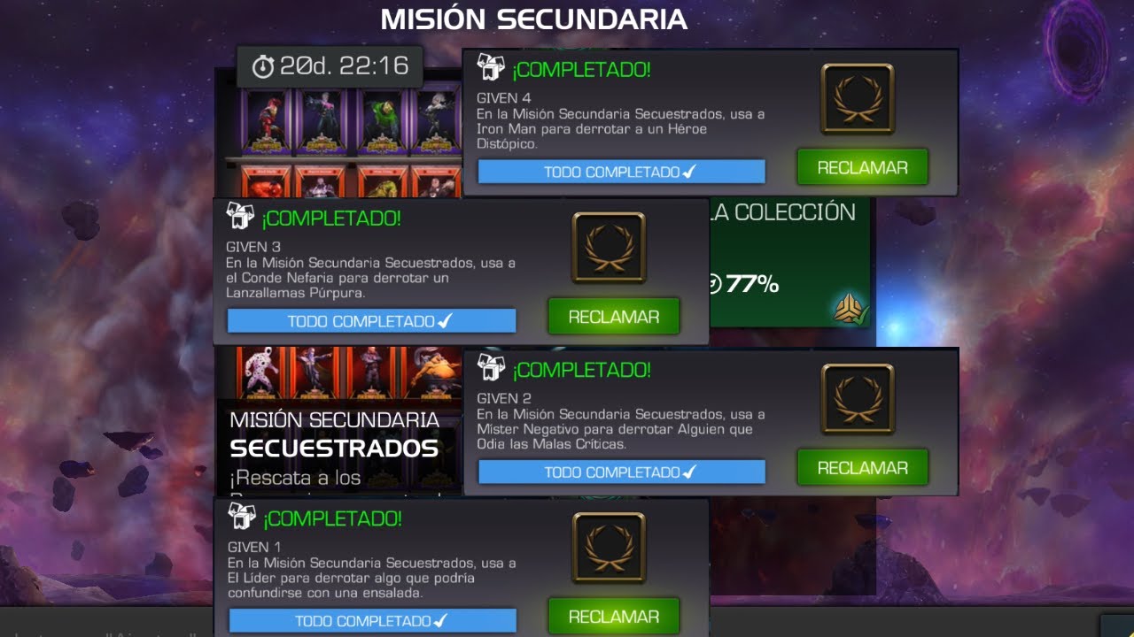 MISION SECUNDARIA - SECUENTRADOS - SEMANA 1 - MCOC