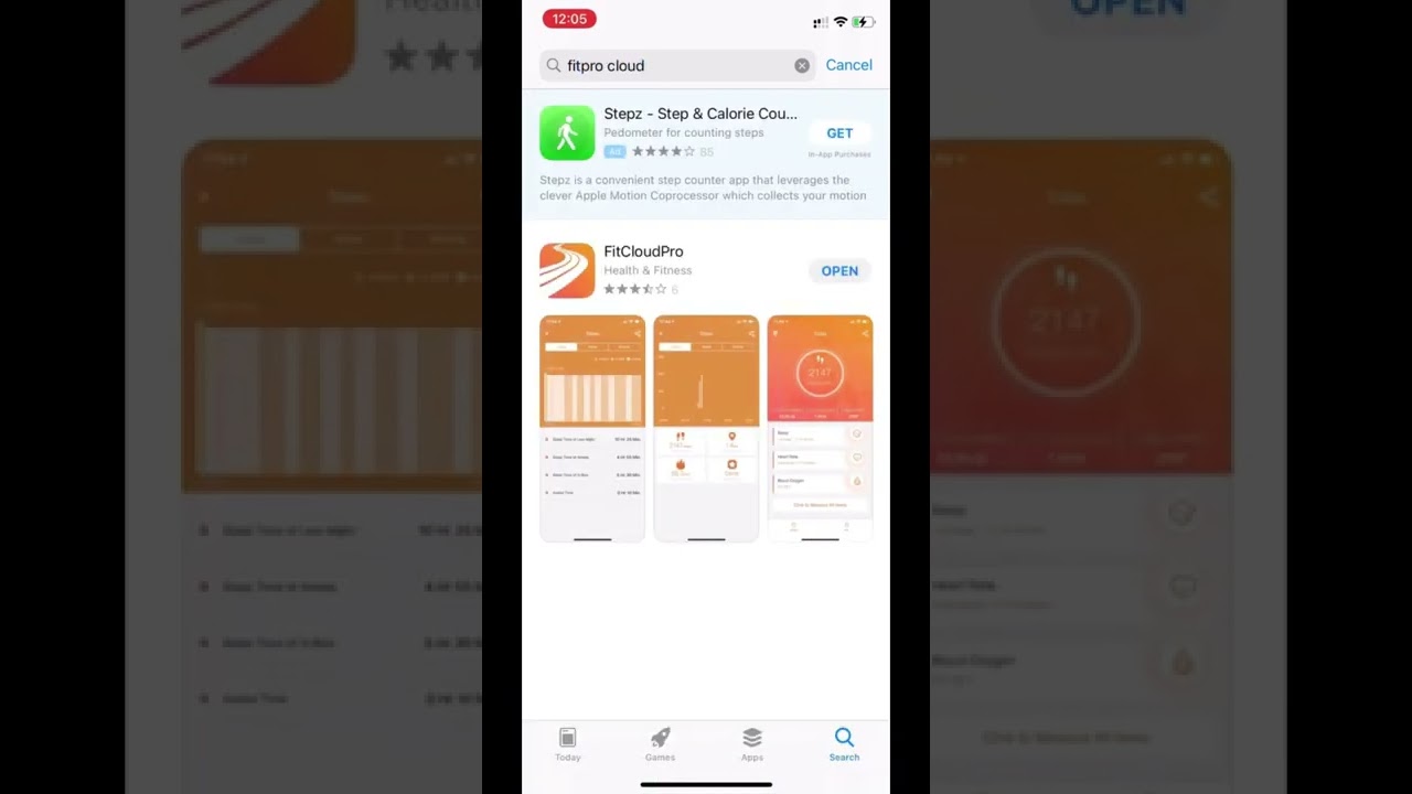 Download correct fitpro cloud app for smartwatch, app store iphone or google play store android