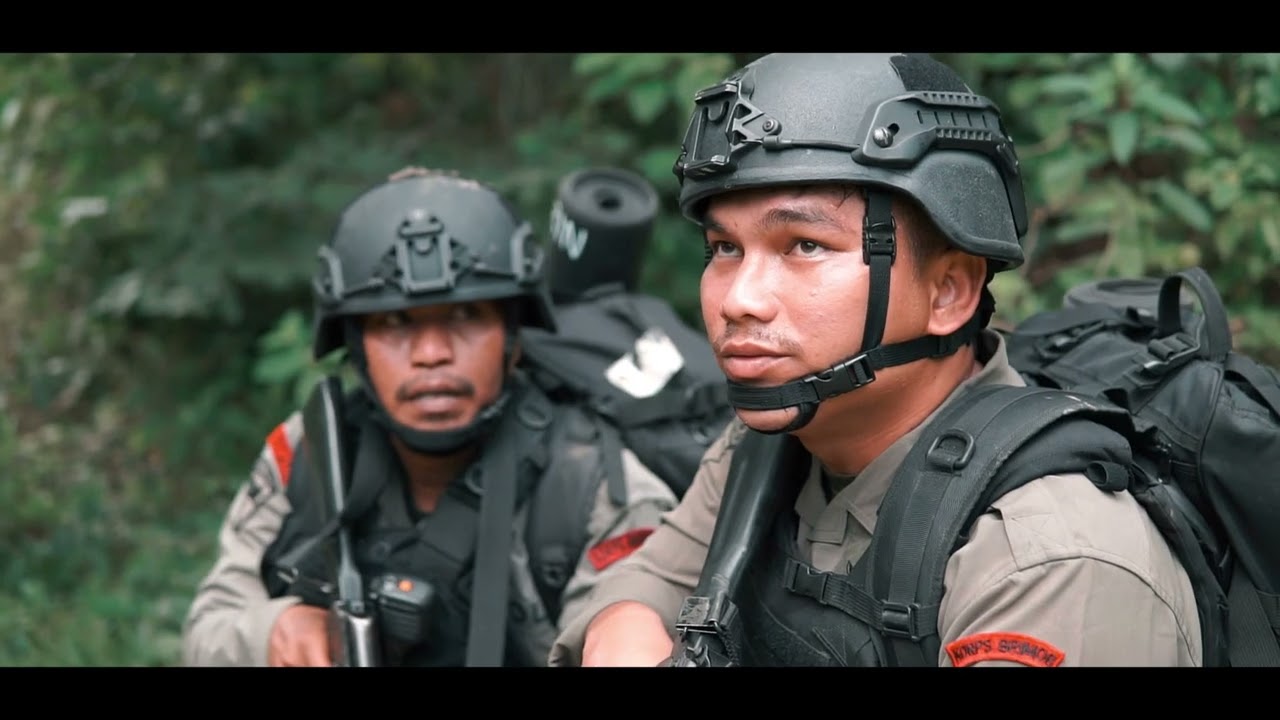 BRIMOB PERANG | Latihan Jungle Warfare Kompi 2 Batalyon B Pelopor Satbrimobda Aceh