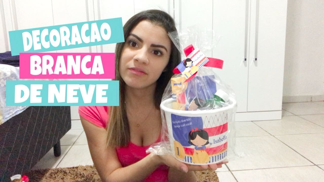 DECORANDO A FESTA TEMA BRANCA DE NEVE ENFEITES E LEMBRANCINHAS / Blog Mamae dai