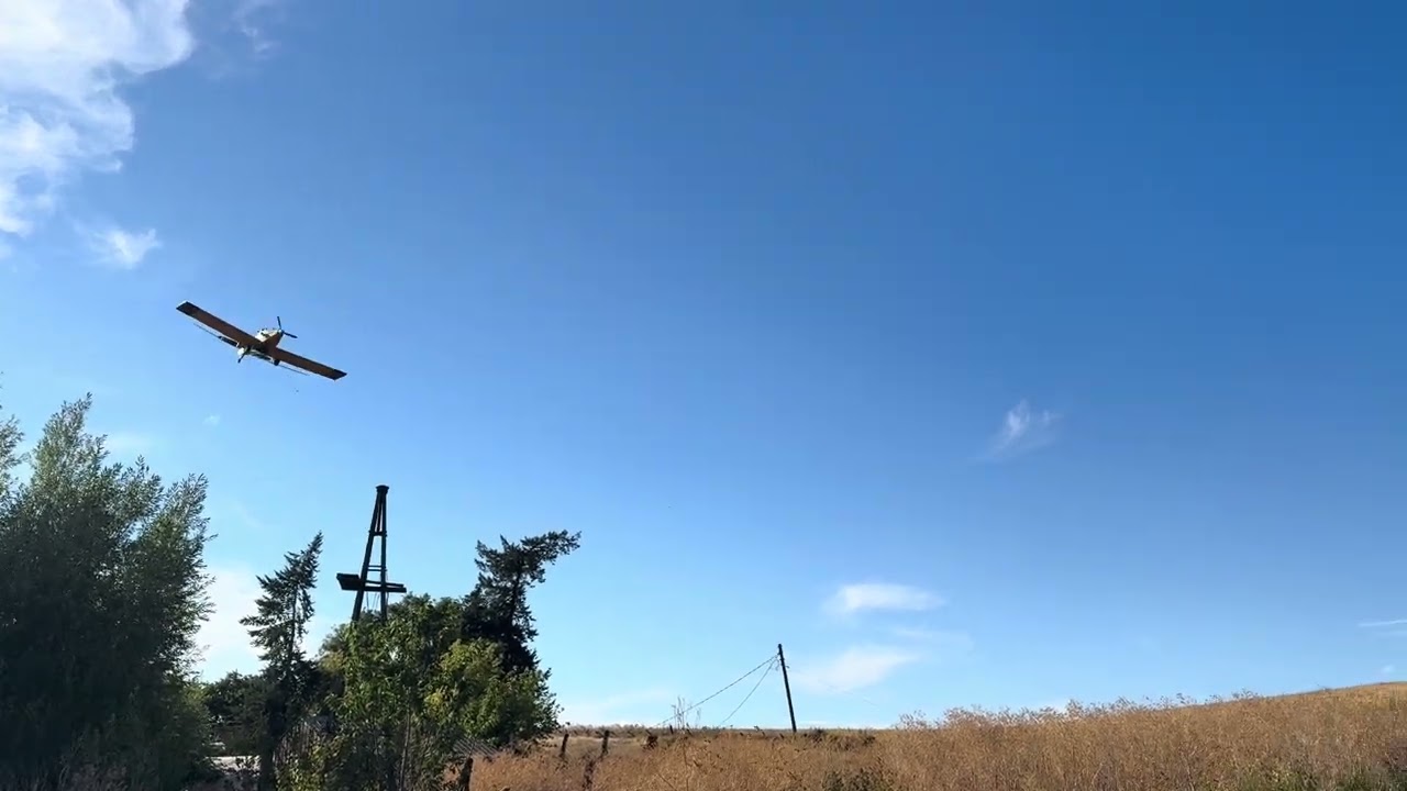 Awesome Local crop duster fly by (thrush turbine engine) 