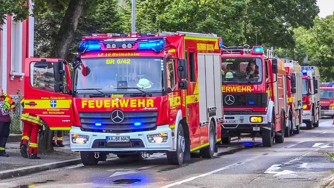 [&Uuml;BER 100 EINSATZKR&Auml;FTE: BRANDALARM IN KLINIK] FEUERWEHR & RETTUNG im GROSSEINSATZ ~ BRUCHSAL