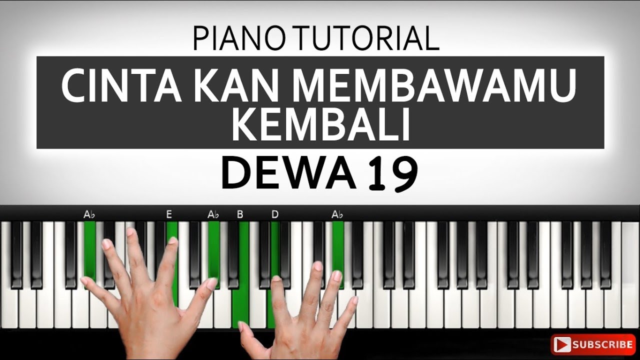 Tutorial Piano CINTA KAN MEMBAWAMU KEMBALI - DEWA 19 | Belajar Piano Keyboard