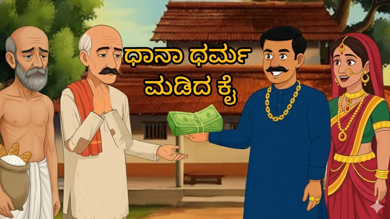 ಧಾನಾ ಧರ್ಮ ಮಡಿದ ಕೈ  Kannada moral story #kannadamoralstorie #neethikathalu 
