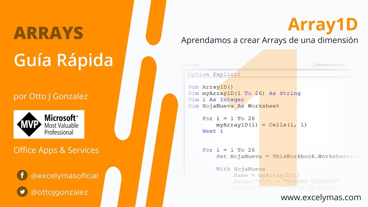 01. ARRAYS Guía Rápida | Creando Array de una Dimensión