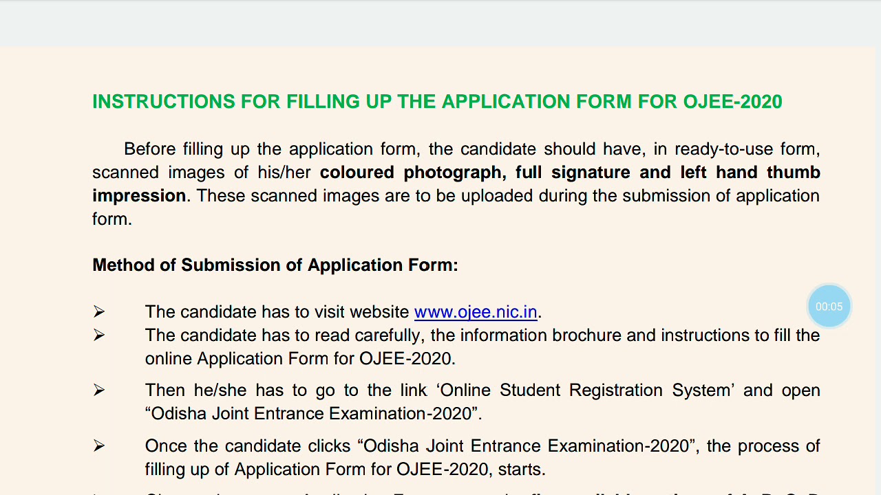 How to fill application form ojee -2020